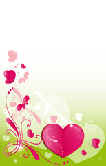 Heart background vector