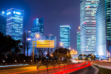 Fototapeta premium night scene of modern city