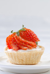 Strawberry cupcake freshness from the homemade bakery store