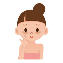 目のくま　女性