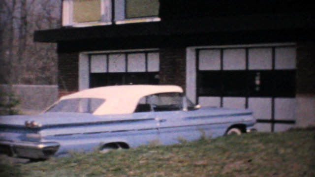 Pontiac 1960 Parisienne Parked In Front Of Home-Vintage 8mm film
