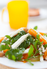 pumpkin salad with arugula and feta
