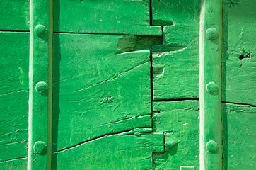 old green door fragment background