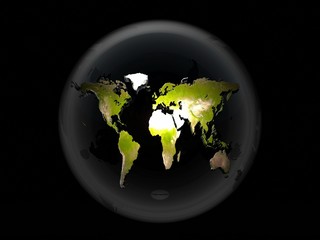 earth in a glass bubble