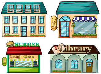 Obraz premium Shops set