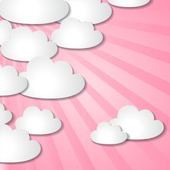 Paper clouds background.