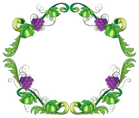 A round vine fruit border