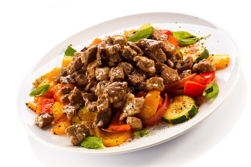 Roasted meat and vegetables