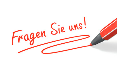 Stift- & Schriftserie: Fragen Sie uns! rot