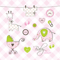 Baby shower design elements