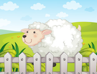 Un mouton souriant