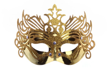 Gold carnival mask - obrazy, fototapety, plakaty