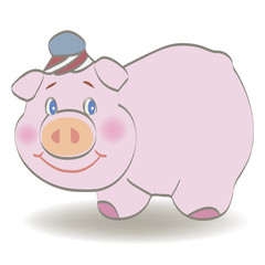 Cartoon pig vector