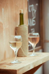 Wine in glasses