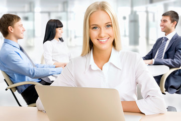 Obraz premium Portrait of attractive business woman