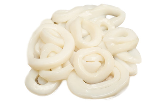 Anelli di calamari crudi