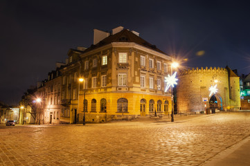 Fototapeta na wymiar Stare Miasto w nocy.