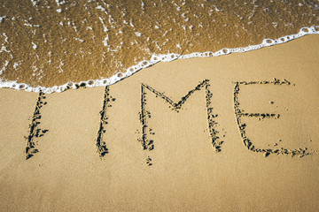 Fototapeta premium Word in the sand