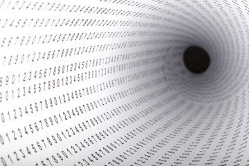 Paper with digits showing photo with shallow depth. Nr 3 of 3 ph