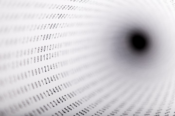 Paper with digits showing photo with shallow depth. Nr 1 of 3 ph