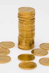 Stack of gold coins
