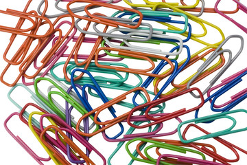 Close-up of paper clips
