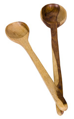 Close-up of two wooden spoons