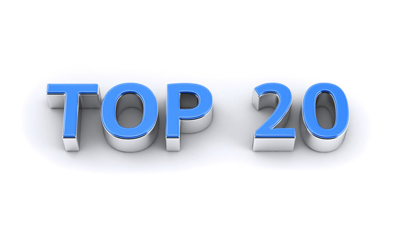 Isolated 3d text TOP 20