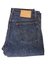 Close-up of a folded jeans