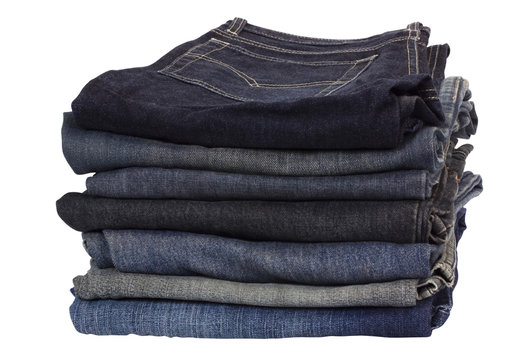 Stack Of Folded Jeans