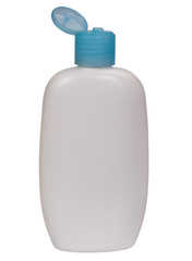 Close-up of a moisturizer bottle
