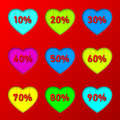 percentage in hearts