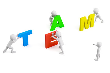 Team. 3d image.