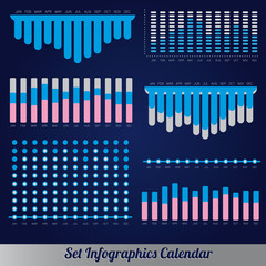 Detail calendar infographic vector illustration. Information Gra