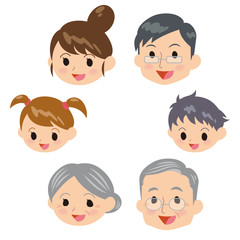 家族表情喜ぶ