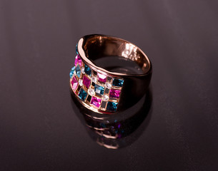 Beautiful jewelry on background