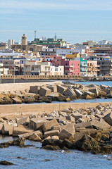 Panoramic view of Gallipoli. Puglia. Italy.