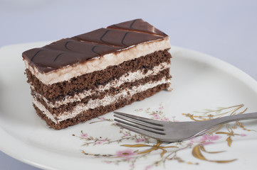 Sponge cake on a plate