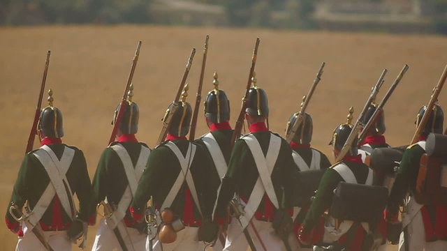 Battle of 1812. Slow motion.