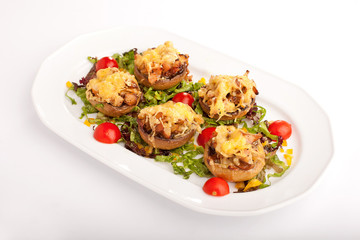Stuffed mushrooms with cheese