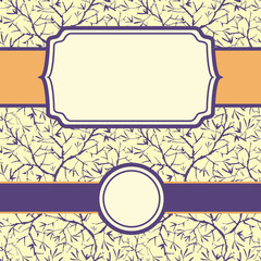 vector set of painted tree brunches seamless pattern background