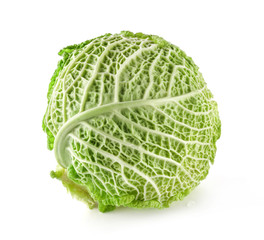 Fototapeta premium Savoy cabbage isolated on white background