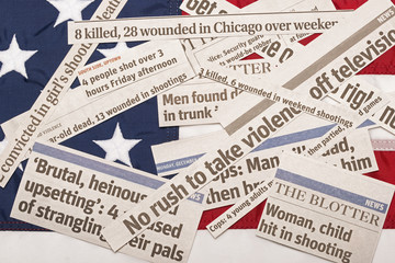 America Buried In Violence - obrazy, fototapety, plakaty