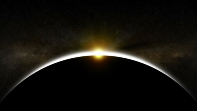 Top view solar eclipse