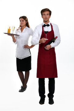 Waiter and waitress