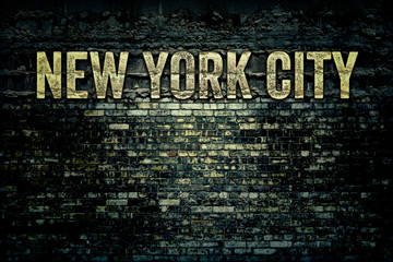 New York City Grungy Brick Wall