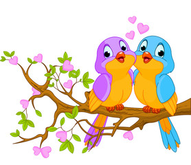 Obraz na płótnie Canvas Ptaki w miłości