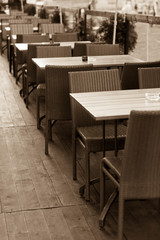 Outdoor summer cafe