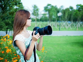 Nature photographer at work