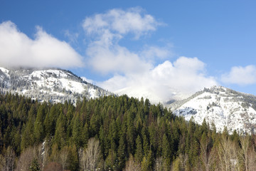 Mountains in winter.